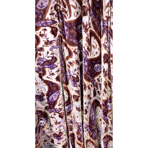 Winter Kale Cut Velvet Jasmine Silk Burnout Velvet Jacket Duster - Picture 3 of 5